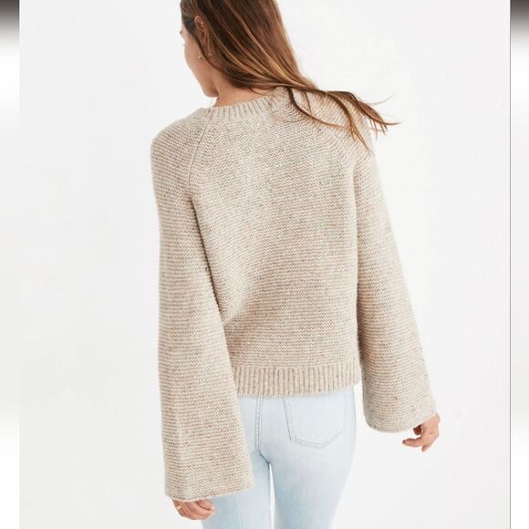 Madewell Flecked Wide-Sleeve Pullover Sweater Size XXS - Picture 3 of 10